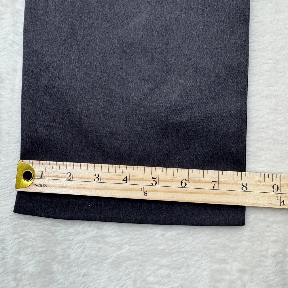 Lee Pants Womens 14 Charcoal Relaxed Fit Straight Leg Mid Rise Wrinkle Free Work